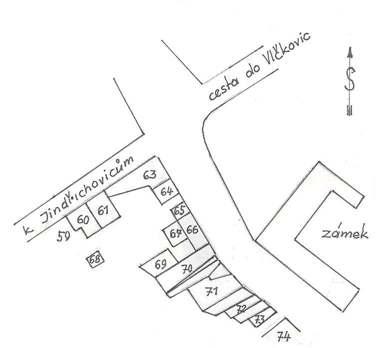 situace n�m�st� , r. 1873  
