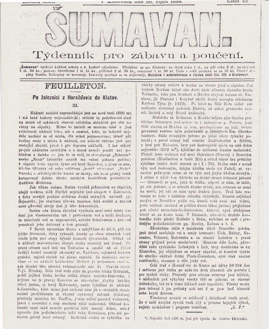 Šumavan 1888